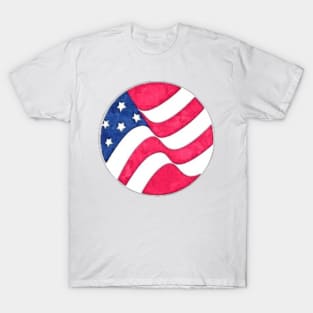 USA Flag Watercolor T-Shirt